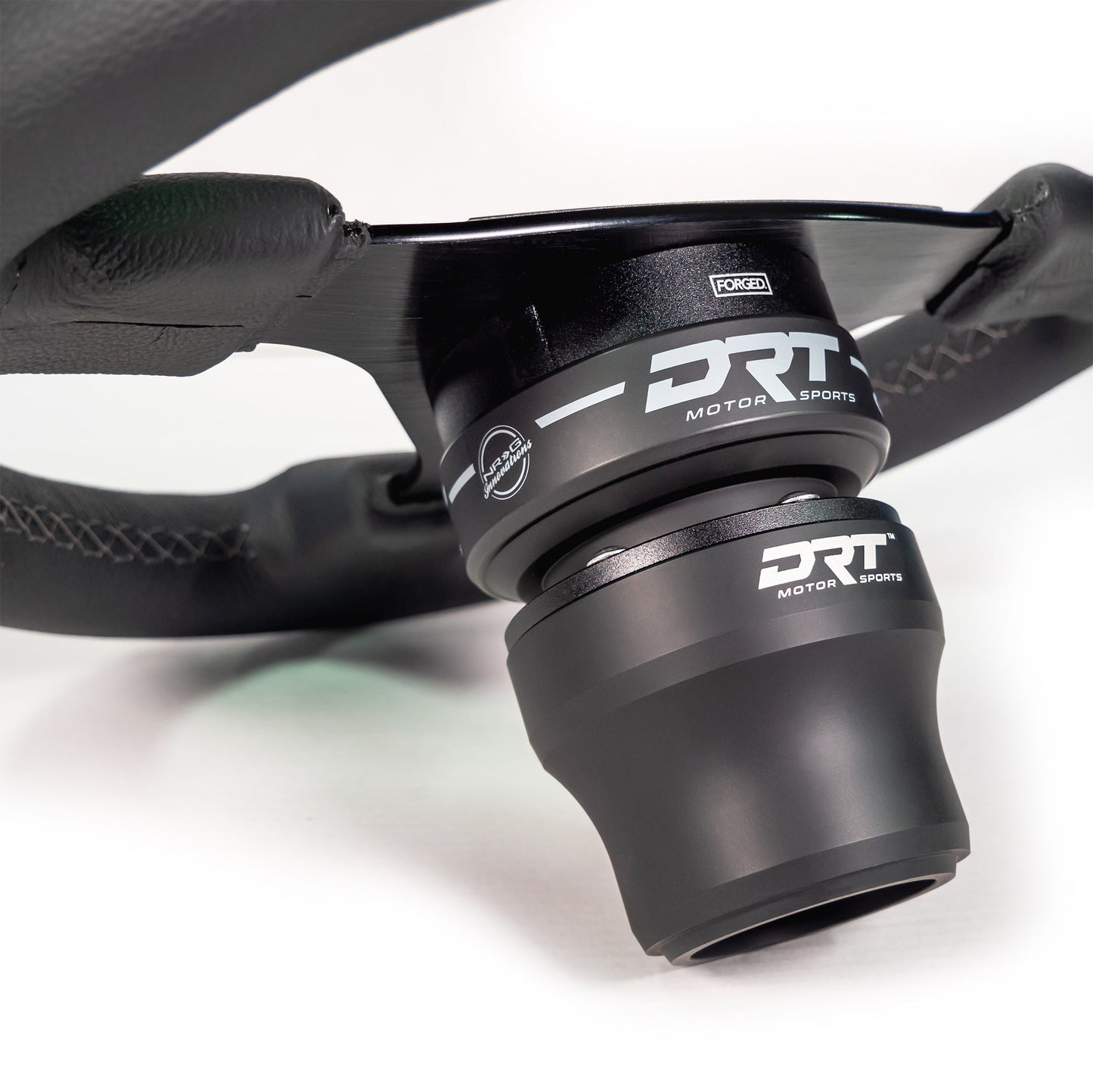 Universal 6-Bolt quick release steering wheel adapter installed