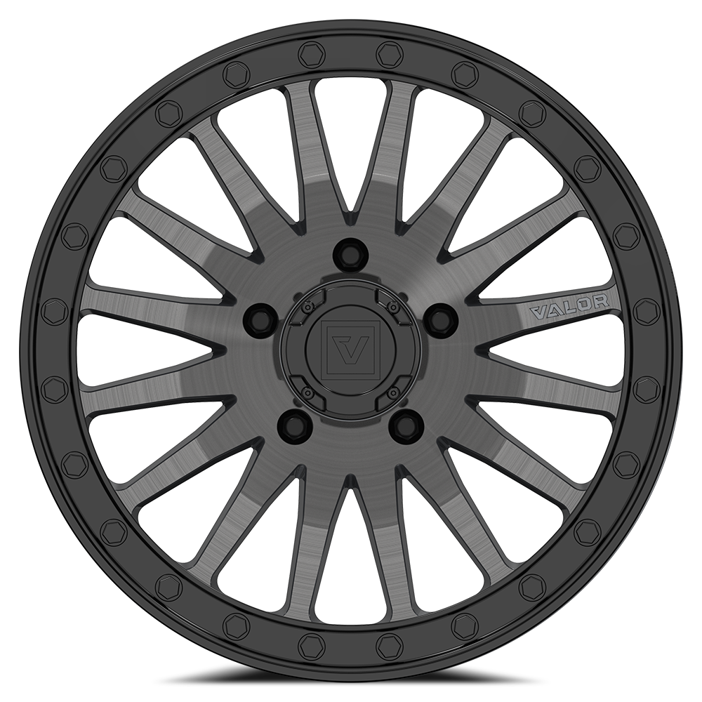 Valor V06 BEADLOCK 15X8 +40 5X114.3 BRUSHED GUNMETAL