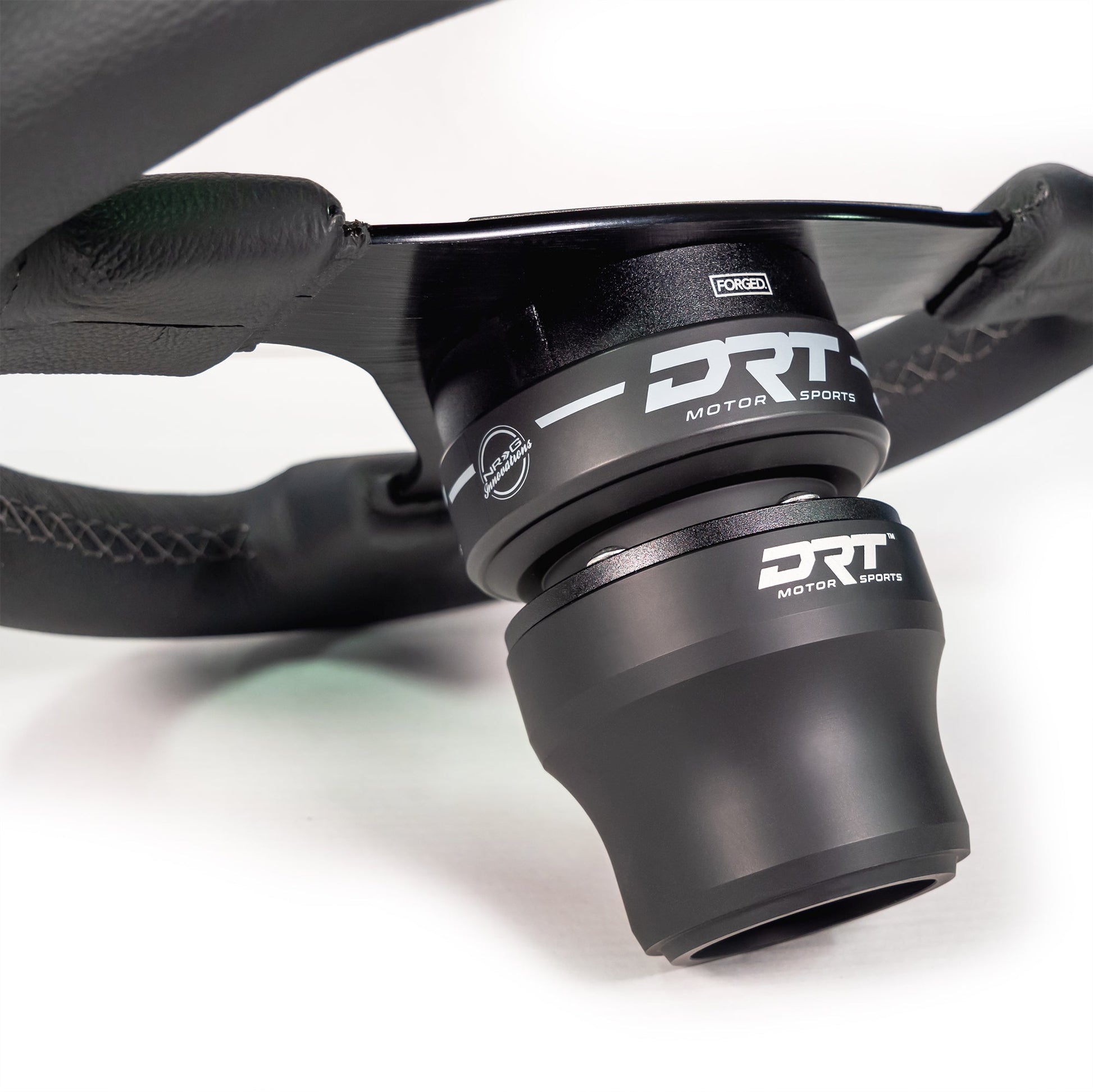 Universal 6-Bolt quick release steering wheel adapter installed