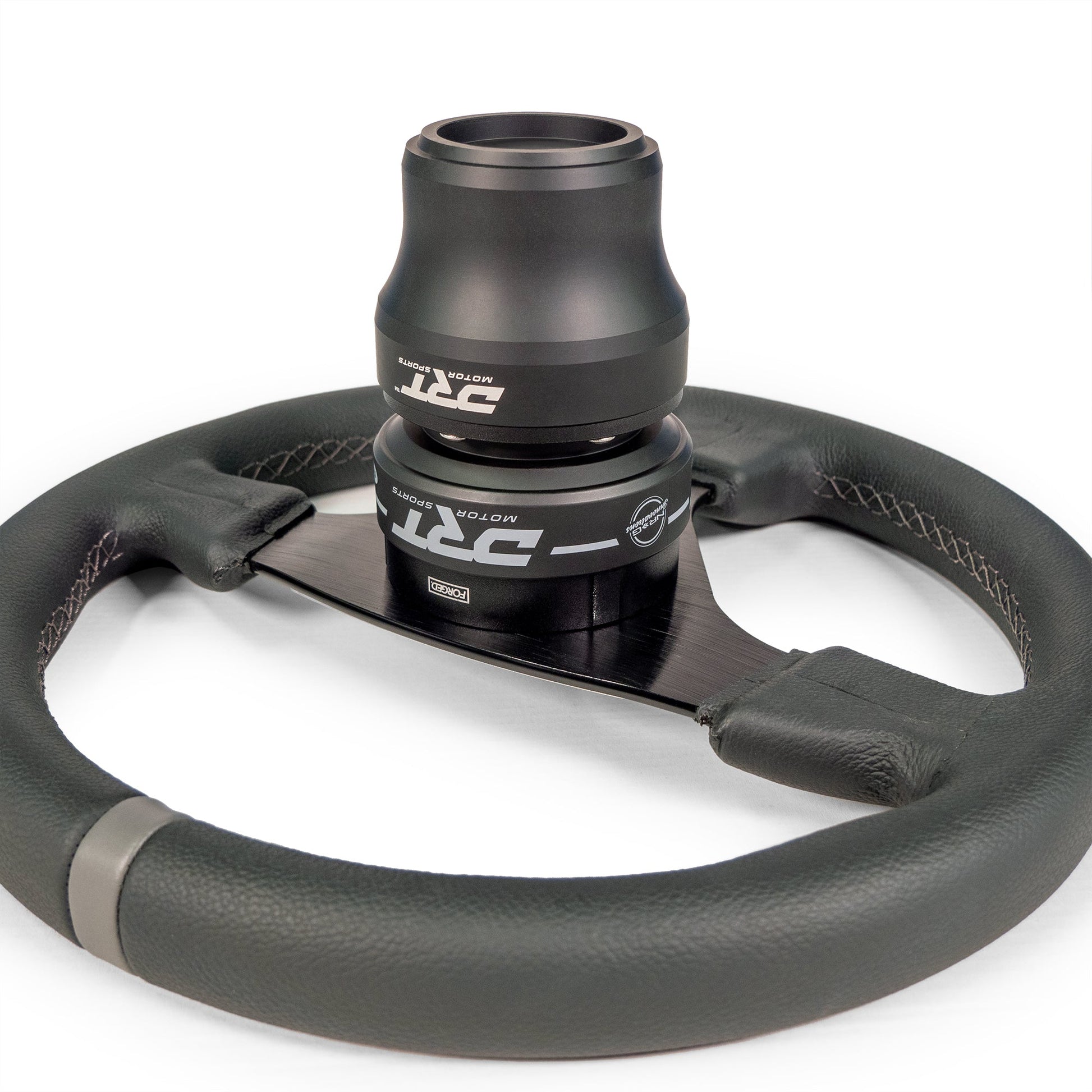 Universal 6-Bolt quick release steering wheel adapter installed