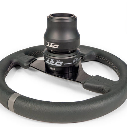 Universal 6-Bolt quick release steering wheel adapter installed