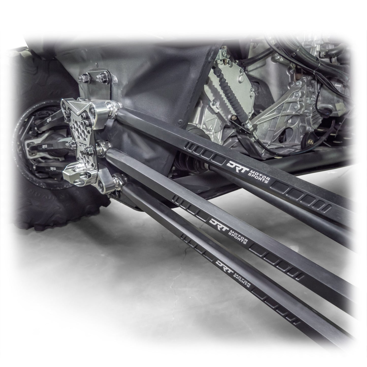 DRT Can-Am Maverick-X3 2017 Hex Bar Radius Rod Set installed