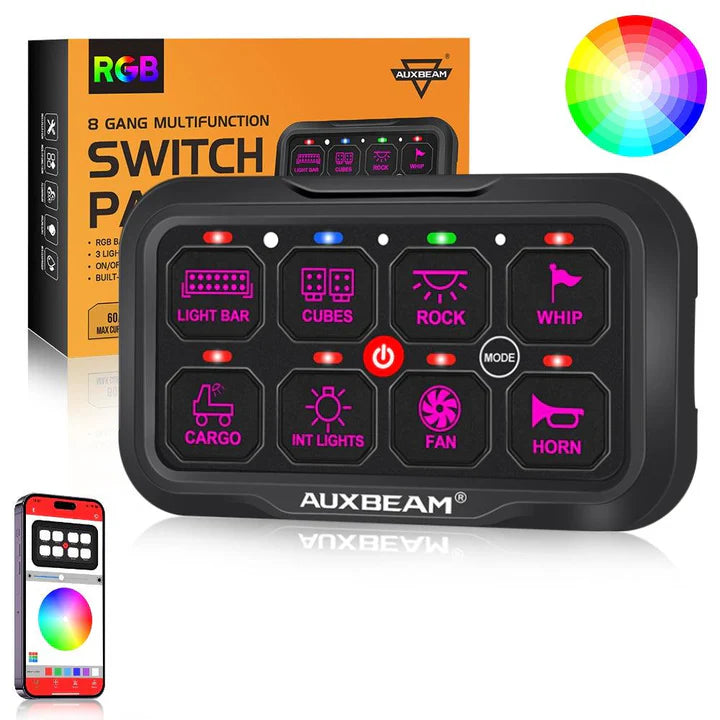 AR Series 6/8 Gang LED Switch Panel (With App Control)
