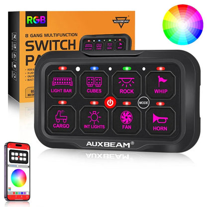 AR Series 6/8 Gang LED Switch Panel (With App Control)