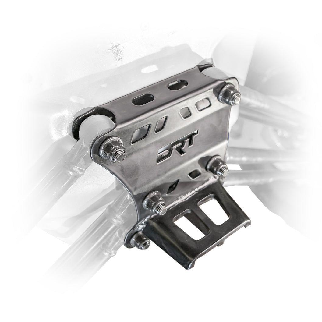 DRT Can Am Maverick X3 2017+ Dual Sheer Radius Rod Plate Front top view