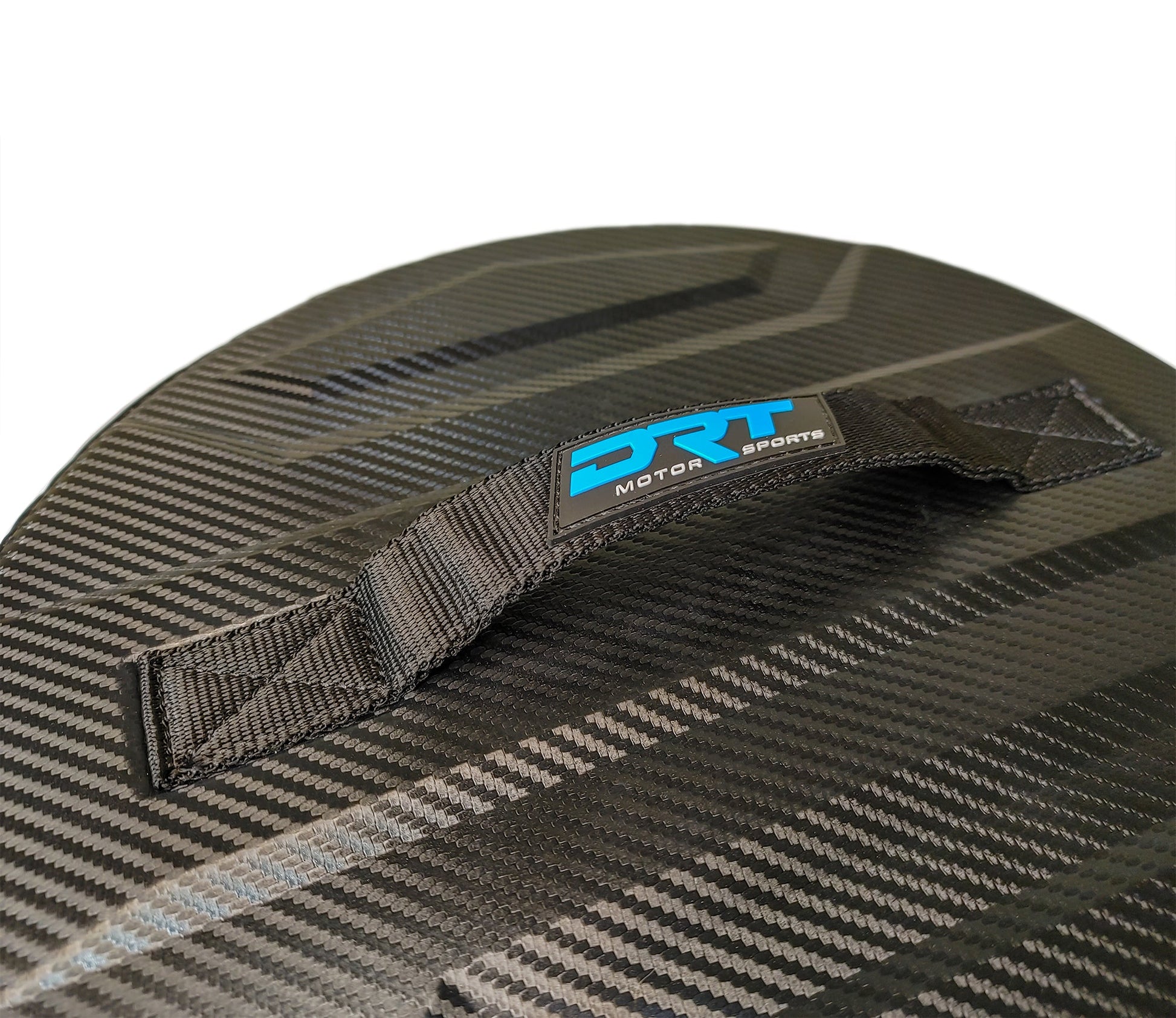 Strong reinforced carry handle on compact off road storage bag