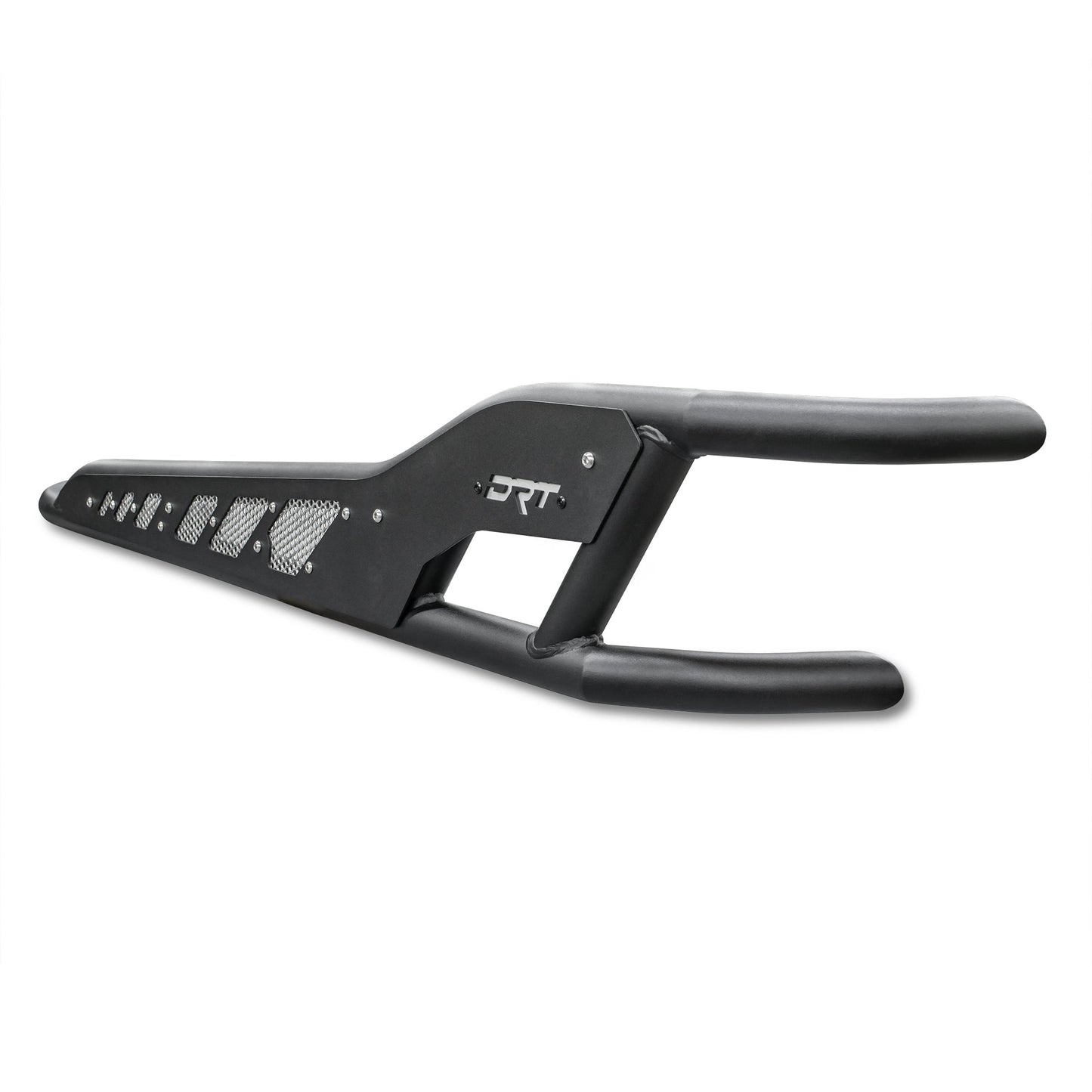 Close‑up of weld seams on black steel rock rail under X3 rocker panel