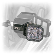 Tactical mirror light bracket kit billet aluminum on side-by-side mirror