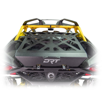 Bolt-on tire carrier for Can-Am Maverick R, works with factory or aftermarket cages
