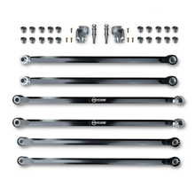 Precision-machined MTS Off-Road radius rods for Can-Am Maverick R UTV suspension upgrade.