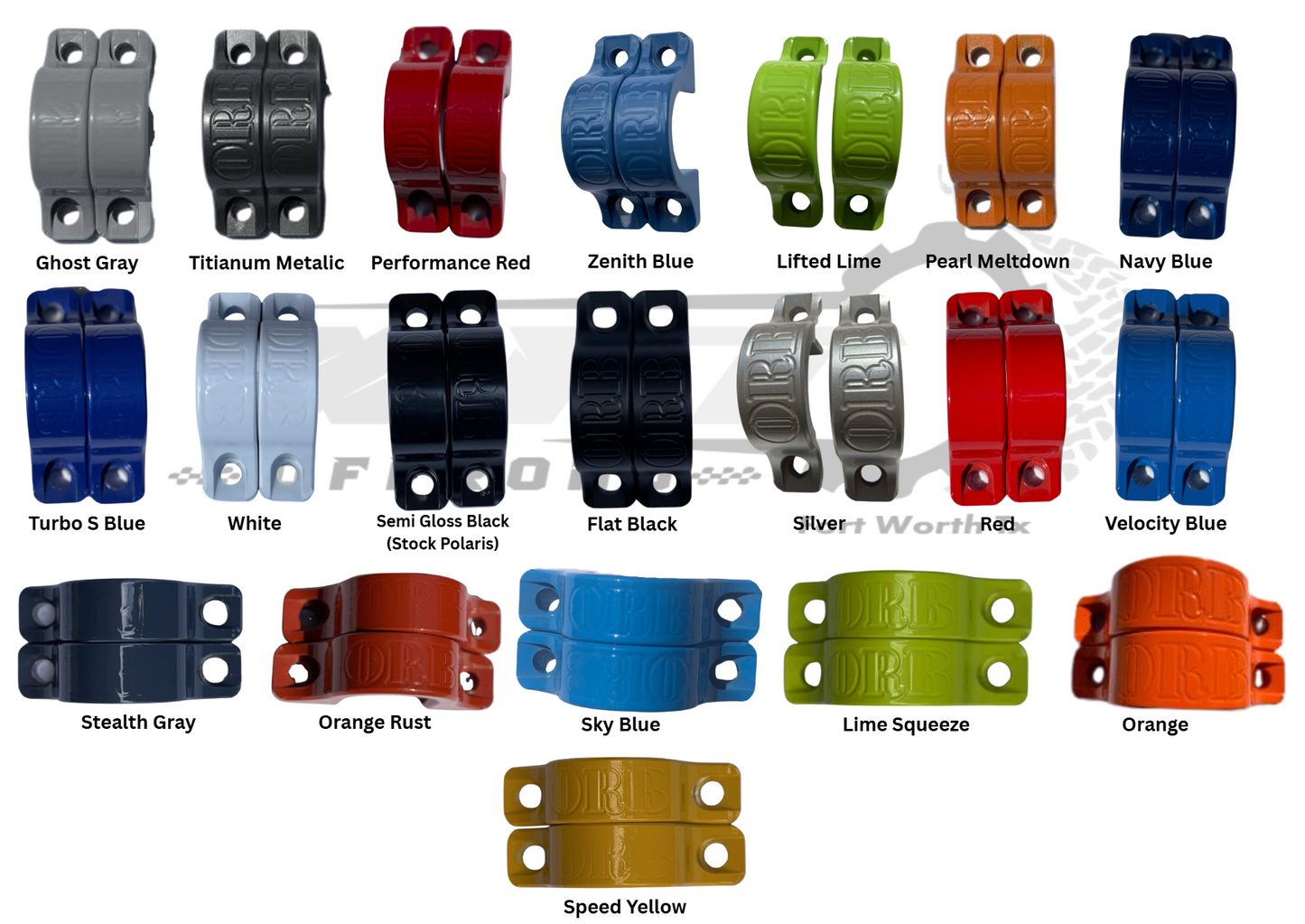 2" Forward Arched Ball Joint Set - Polaris Pro XP - ORB