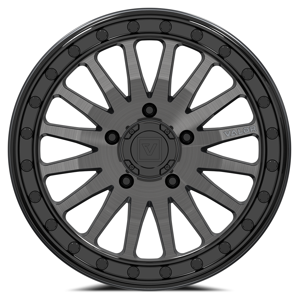 Valor V06 BEADLOCK 15X10 +25 5X114.3 BRUSHED GUNMETAL