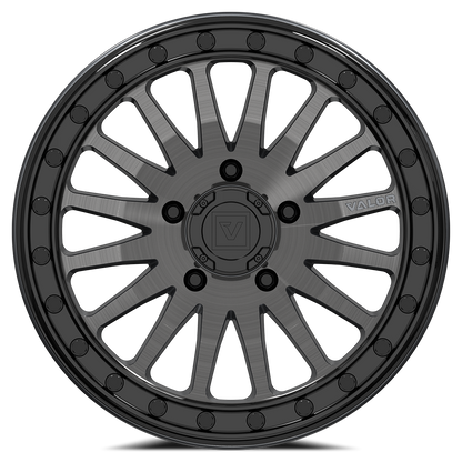 Valor V06 BEADLOCK 15X10 +25 5X114.3 BRUSHED GUNMETAL