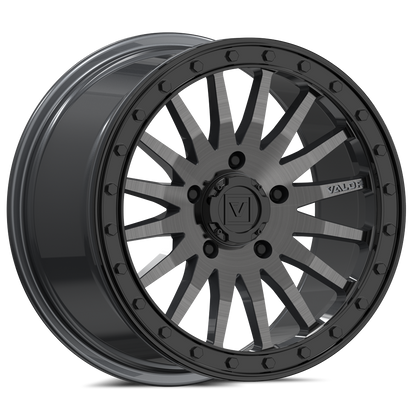 Valor V06 BEADLOCK 15X8 +40 5X114.3 BRUSHED GUNMETAL