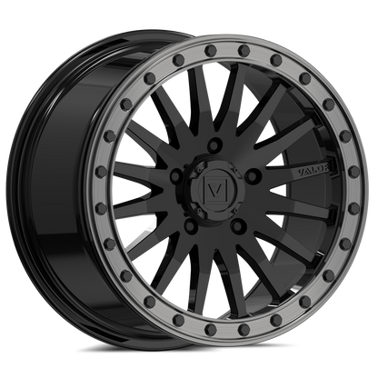 Valor V06 BEADLOCK 15X8 +40 5X114.3 GLOSS BLACK