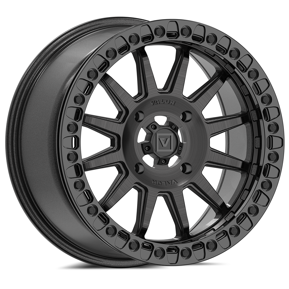 Valor V09 BEADLOCK 17X8 +40 4X137 BRUSHED CHARCOAL