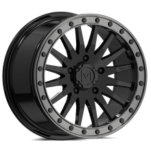 Gloss Black Valor V06 Beadlock UTV Wheel for side-by-sides, engineered for durability and off-road performance.